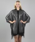 (image for) Sparkly Metallic Shawls Wraps Black