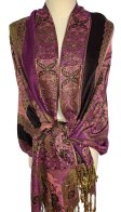 (image for) Paisley Flowers Pashmina Purple