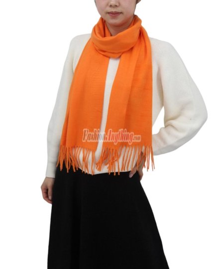 (image for) Cashmere Feel Solid Scarf Orange