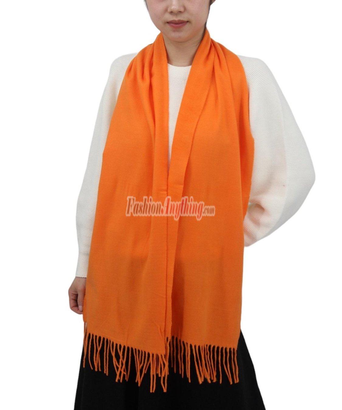 (image for) Cashmere Feel Solid Scarf Orange