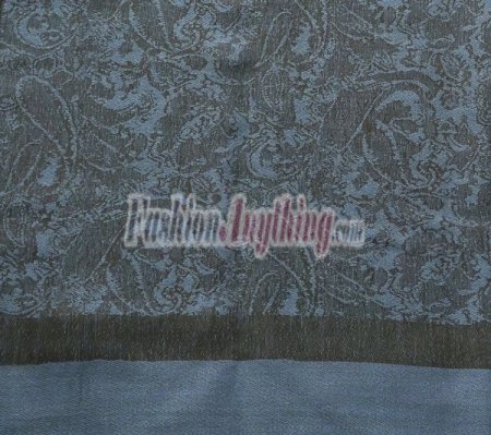 (image for) Paisley Jacquard Pashmina Dark Green w/ Pale Blue