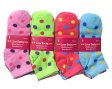 (image for) Women Dot Print Socks Dozen (12 Pairs) - Assorted Color