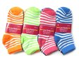 (image for) Women Thin Strip Print Socks Dozen (12 Pairs) - Assorted Color