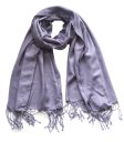 (image for) Silky Soft Solid Pashmina Scarf Crushed Grape