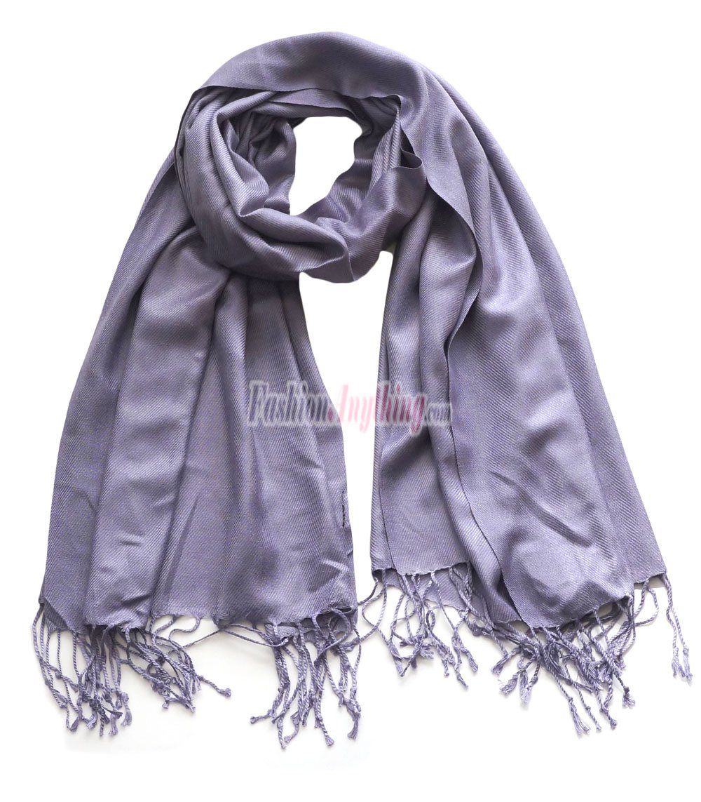 Silky Soft Solid Pashmina Scarf Crushed Grape