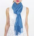 (image for) Lightweight Pashmina Wrap Cornflower Blue