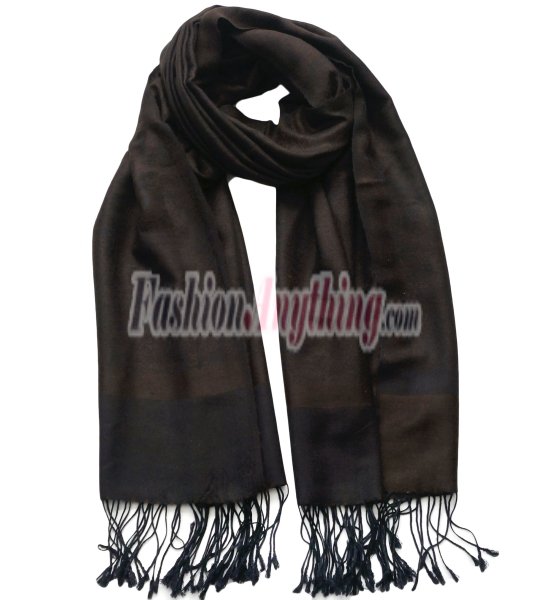 (image for) Paisley Jacquard Pashmina Black/Coffee