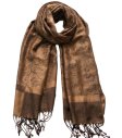 (image for) Paisley Jacquard Pashmina Light Brown