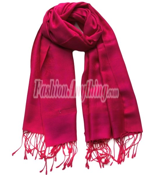 (image for) Paisley Jacquard Pashmina Hot Pink