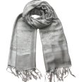 (image for) Paisley Jacquard Pashmina Pearl Grey