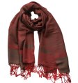 (image for) Paisley Jacquard Pashmina Brown w/ Dark Red