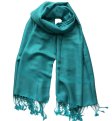 (image for) Paisley Jacquard Pashmina Medium Aquamarine