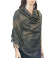 (image for) Paisley & border Shawls Khaki