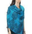 (image for) Paisley & border Shawls Teal