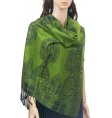 (image for) Paisley & border Shawls Green