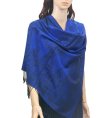 (image for) Paisley & border Shawls Blue