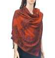 (image for) Paisley & border Shawls Rust Red