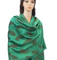 (image for) Pure Paisley Pashmina Wrap Green