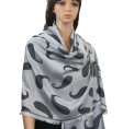 (image for) Pure Paisley Pashmina Wrap Silver