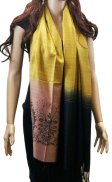 (image for) Floral Ombre Shawl Gold Black