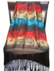 (image for) Paisley Color Striped Shawl Brown Red