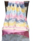 (image for) Paisley Color Striped Shawl Pink Blue
