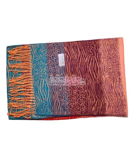 (image for) Cashmere Feel Pattern Scarf 504-1 Multi