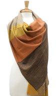 (image for) Cashmere Feel Multi-Colored Shawl Brown