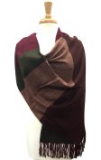 (image for) Cashmere Feel Multi-Colored Shawl Berry