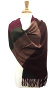 (image for) Cashmere Feel Multi-Colored Shawl Berry