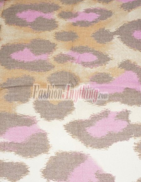 (image for) Lavish Square Print Scarf S0050 Pink Brown