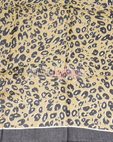 (image for) Lavish Leopard Print Shawl S0057 Yellow