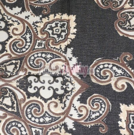 (image for) Lavish Pattern Print Scarf S0080 Brown