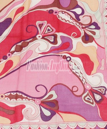 (image for) Lavish Wool Blend Print Scarf S0148 Red