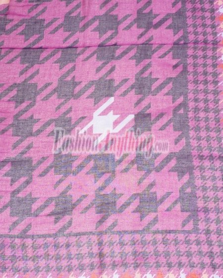 (image for) Lavish Square Print Scarf S0152 Fuchsia Red