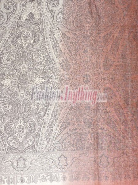 (image for) Lavish Pattern Print Shawl S0162 Brown