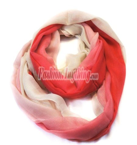 (image for) Lavish infinity gradient print scarf pink