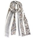 (image for) Lavish Floral Print Scarf S0007 Brown