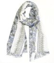 (image for) Lavish Floral Print Scarf S0007 Blue