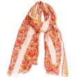 (image for) Lavish Floral Print Scarf S0007 Orange