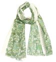 (image for) Lavish Floral Print Scarf S0007 Green