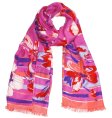 (image for) Lavish Floral Print Scarf S0009 Hot Pink