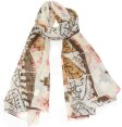 (image for) Lavish Pattern Print Shawl Brown