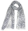 (image for) Lavish Animal Print Shawl Black / White