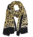 (image for) Lavish Leopard Print Shawl S0057 Yellow