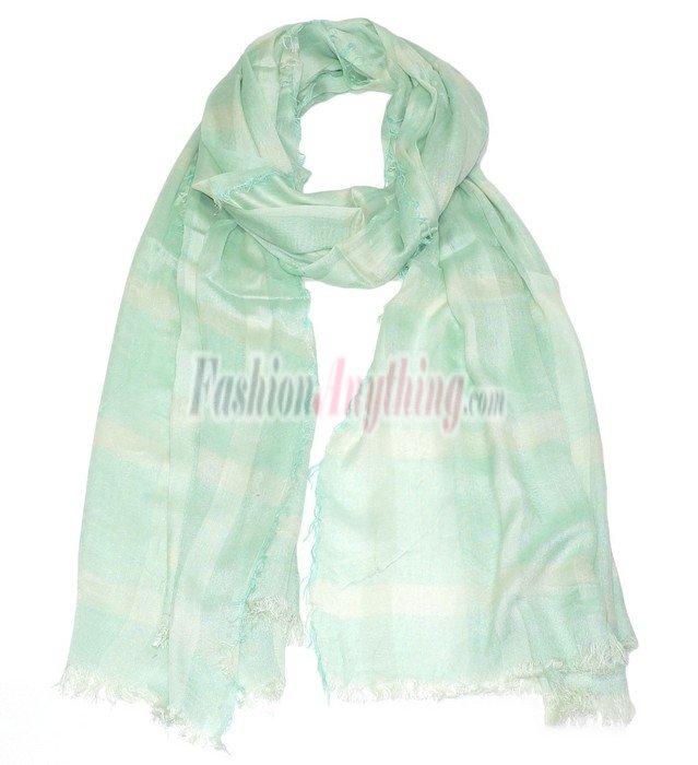 (image for) Lavish Strip Print Scarf S0072 Green