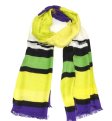 (image for) Lavish Strip Print Scarf S0079 Yellow