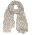 (image for) Lavish Modal Print Shawl S0083 Beige Grey