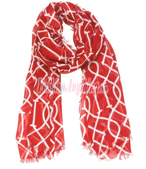 (image for) Lavish Modal Print Shawl S0083 Red