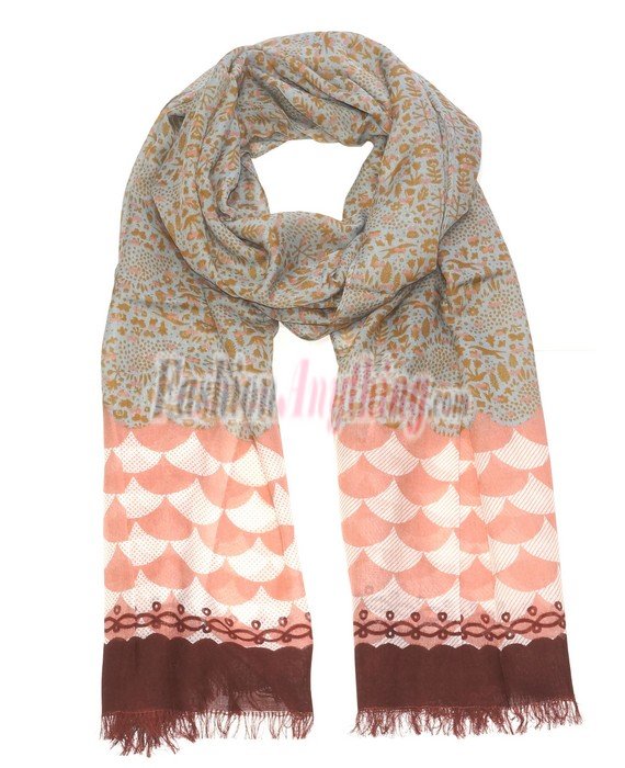 (image for) Lavish Modal Print Scarf S0085 Pink